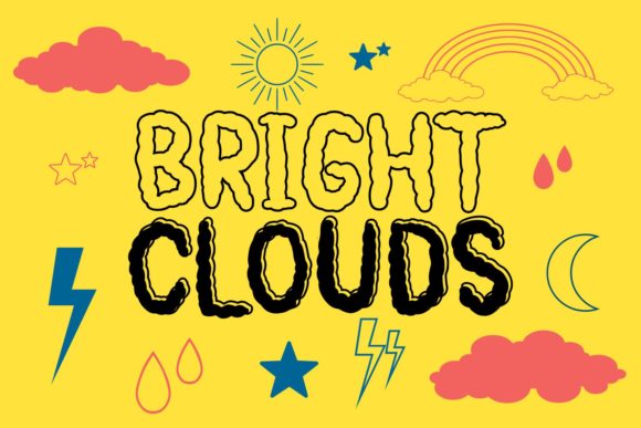 Bright Clouds: A Whimsical Font for Editorial Design